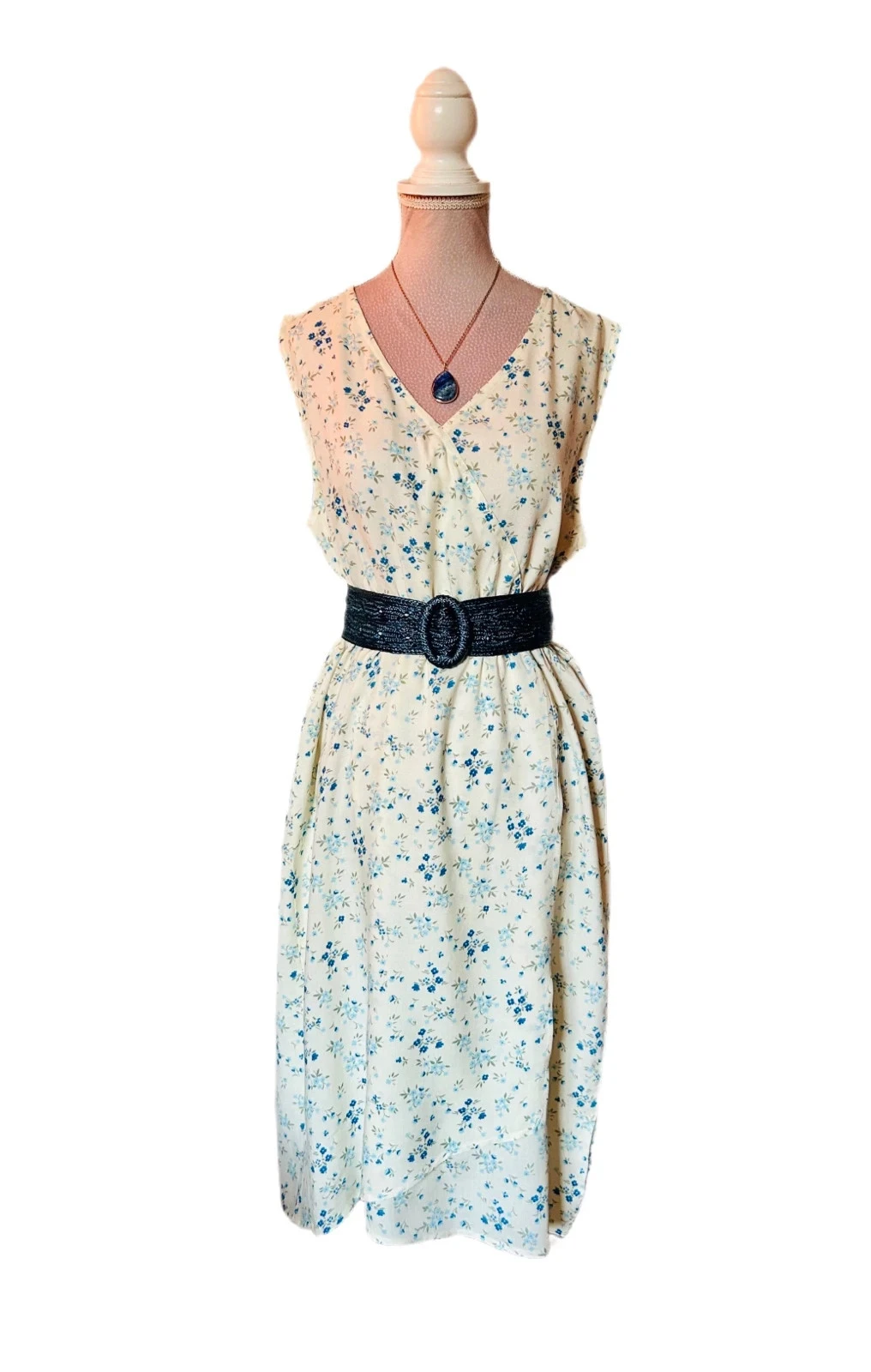 🩵🌿Vestido floral Amy Jane London boêmio cottagecore campestre pradaria romântico floral M/38🌿🩵 – photo 3